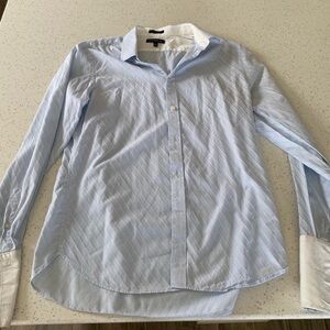 Express Light Blue Striped Men's Shirt